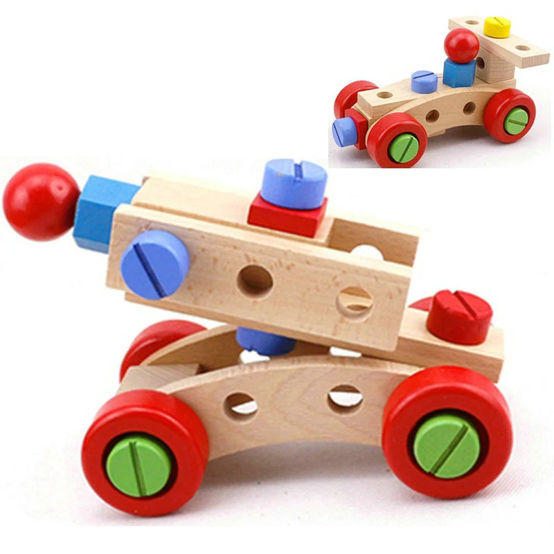 31 капсула, деревянные развивающие игрушки, гайка и винт, сборка, разборка, сменные гайки, строительные блоки, игрушки для детей