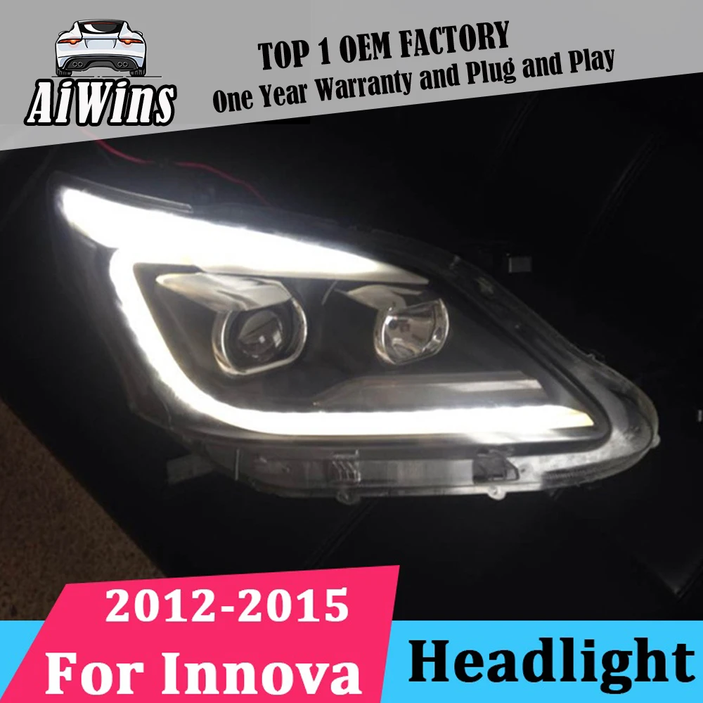 Aiwins Head lamp for Toyota Innova LED head light 2012 2015 Innova