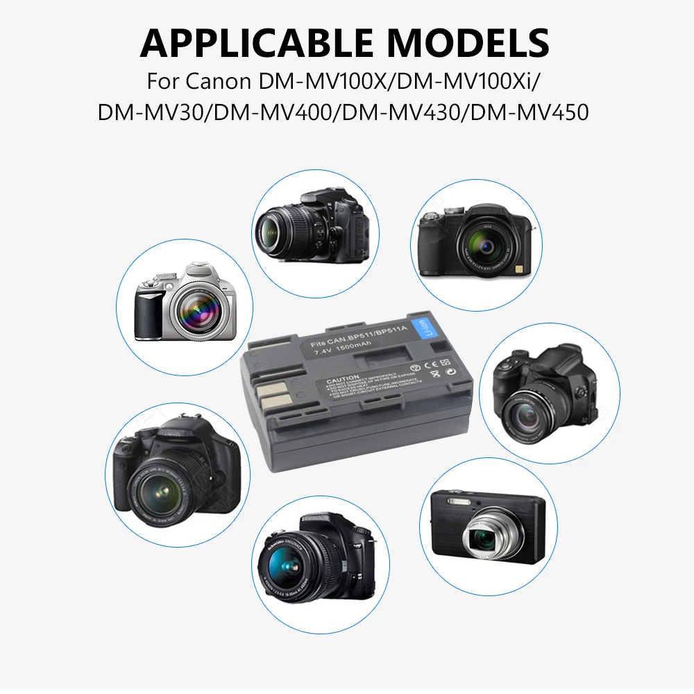 Аккумулятор для цифровой камеры Canon EOS 40D 300D 5D 20D 30D 50D 10D D60 G6 ZR60 ZR80 ZR65MC ZR70MC