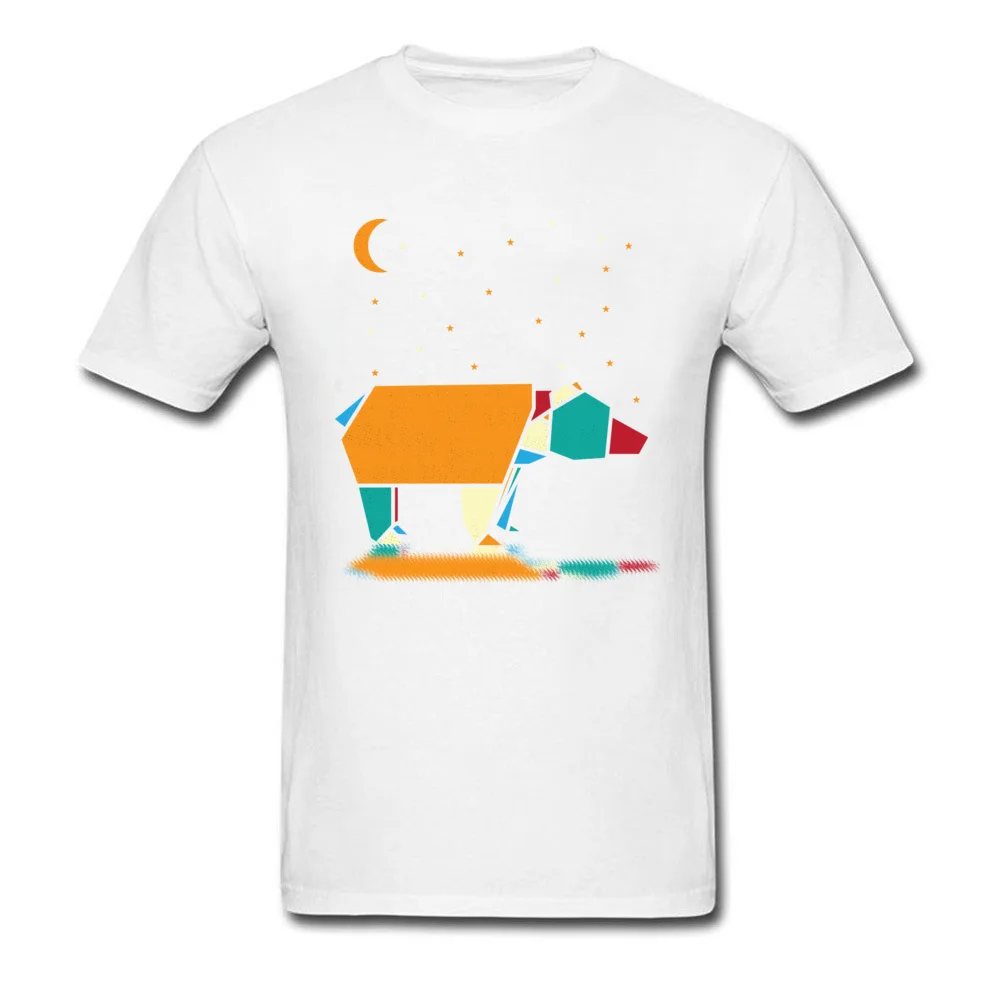 Design Lonely Bear T-shirts 2018 New Fashion Summer/Fall Short Sleeve Round Neck Tees 100% Cotton Men Family Tops T Shirt Lonely Bear white