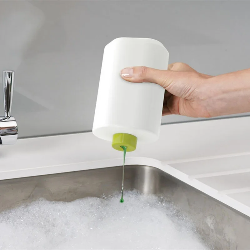 Kitchen Sink Detergent Dispenser Stand With Sponge Storage Liquid Soap Automatic Dispenser Shelf Set Bathroom Organizer Green3