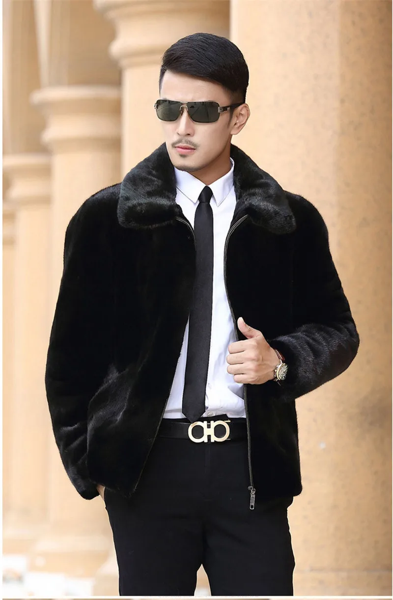 Новинка 2018, мужская куртка, высококачественное пальто из искусственной замши, Мужская одежда, меховое пальто, куртка, замшевая куртка