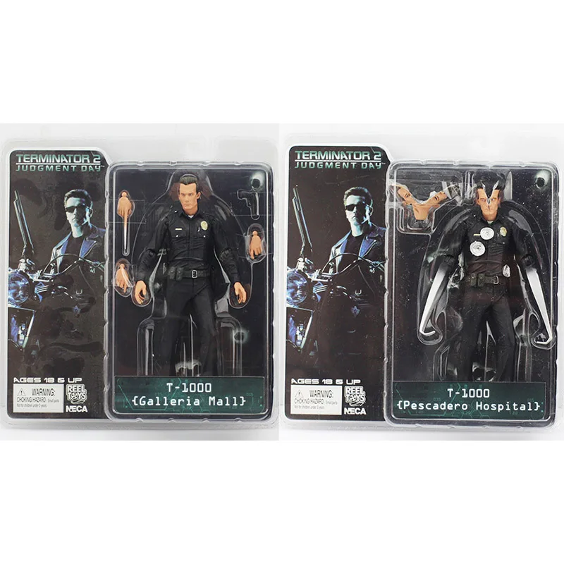 3 вида стилей NECA The Terminator 2 экшн-фигурка T-1000 geleria Mall Pescadero больница Cyberdyne Showdown ПВХ фигурка игрушки - Цвет: 2Pcs