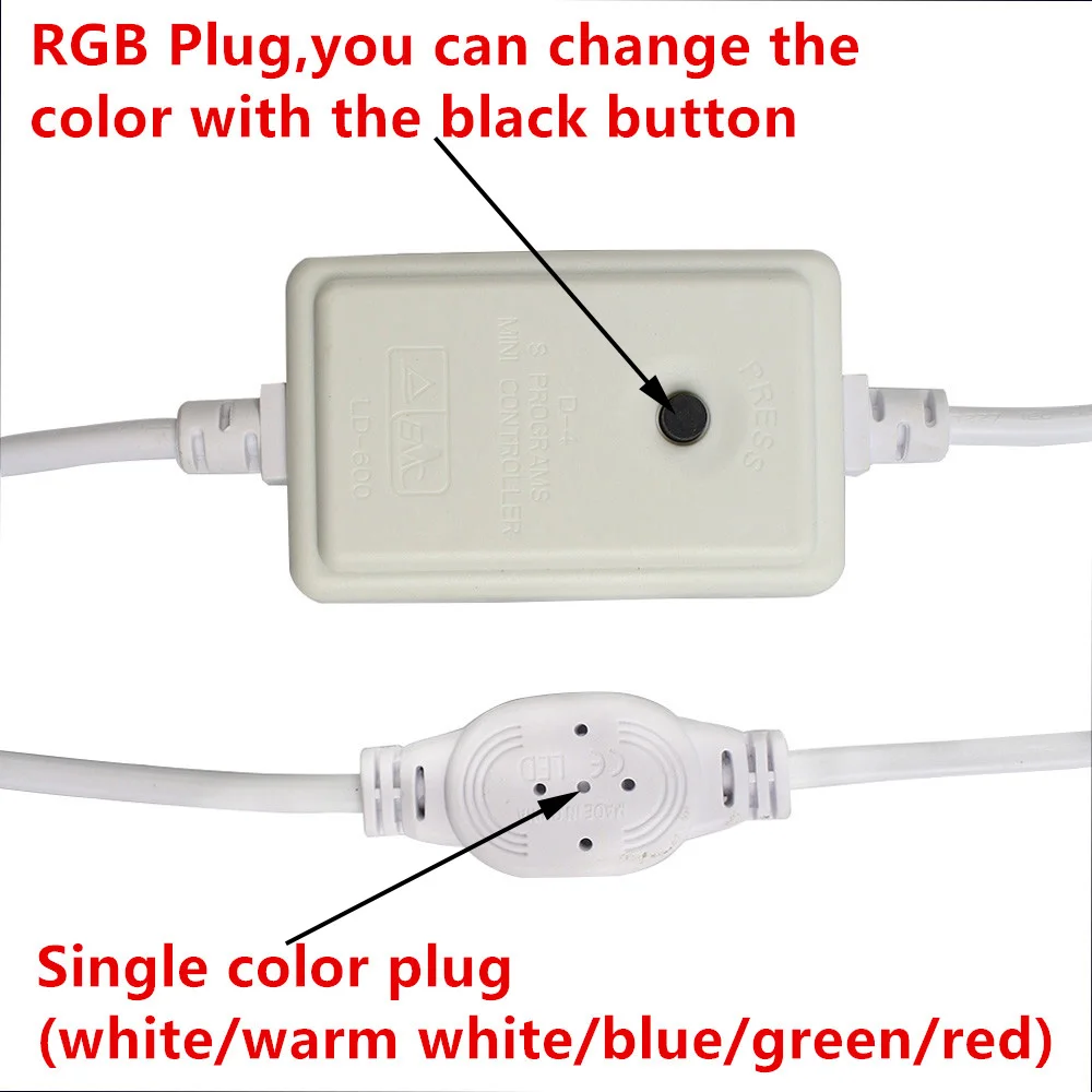 Гибкая светодиодная лента RGB SMD 5050 В переменного тока классветильник защиты IP67 60