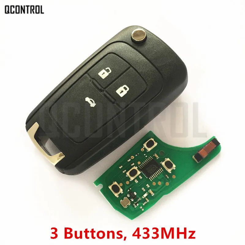 QCONTROL 3 кнопки дистанционного ключа автомобиля DIY для OPEL/VAUXHALL Astra J, Corsa E, Insignia, Zafira C 2009