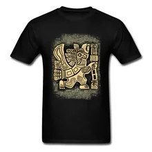 T-shirt col ras du cou homme, en coton, manches courtes, estival, automne et famille Aztec, Eagle Warrior