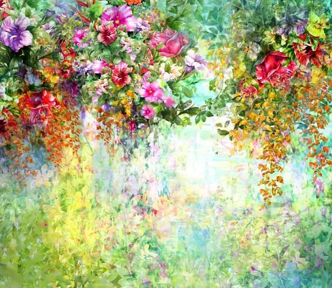

[Self-Adhesive] 3D Color Garden Oil Painting 88 Wall Paper mural Wall Print Decal Wall Murals