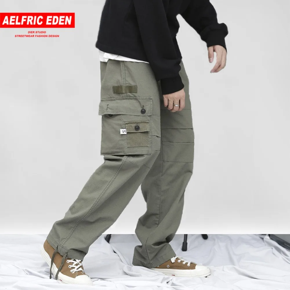 Aelfric Eden винтажные однотонные штаны для бега мода 2018 осенние брюки карго в стиле