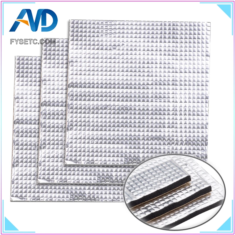 1 قطعة الحرارة العزل القطن 200/300 ملليمتر احباط ذاتية اللصق العزل القطن 10 ملليمتر سمك 3D طابعة التدفئة السرير ملصقا