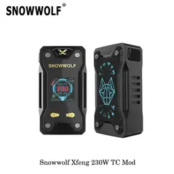 Электронная сигарета Snowwolf Xfeng 230 Вт TC поле Mod работает на Двойной 18650 батареи Fit 510 нитки испаритель с емкостью для жидкости, испаритель без