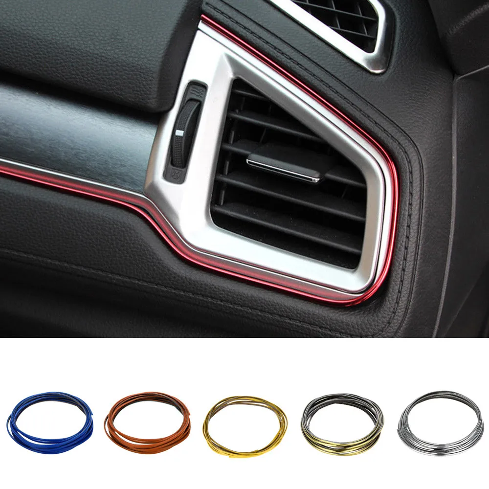 Us 0 67 10 Off 1 2 3 4 5m Car Line Sticker Diy Car Interior Decor Door Sticker Moulding Styling Strip Trim Decals Pvc Line Strips Car Styling In