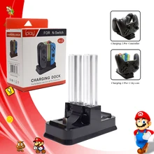 Настенный переключатель светодиодный 2 Pro док-станция для зарядки контроллера станция+ 4 Joy-con подставка для зарядного устройства Nintendo doswitch аксессуары