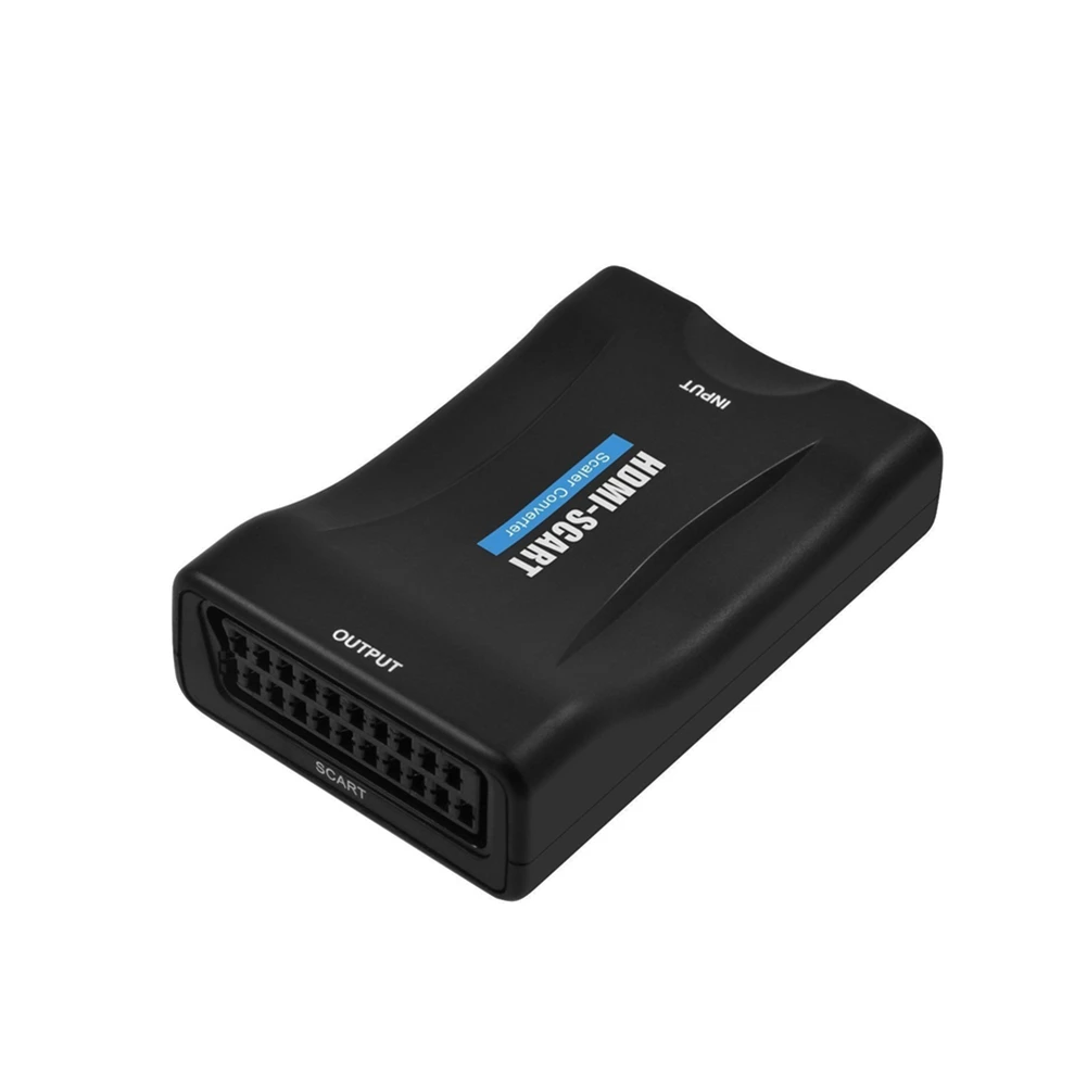 Sothat HDMI zu SCART Composite Video Converter Audio Adapter mit USB Kabel Fuer Sky TV
