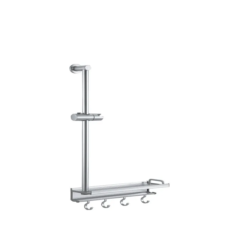 

With tray bracket rack shower bracket lifting rod bathroom space aluminum shower set bracket shower rod Shower accessories