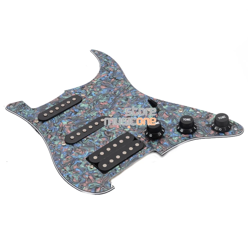 Многоцветная электрогитара Pickguard и черный SSH загружен Prewired scrachplate в сборе