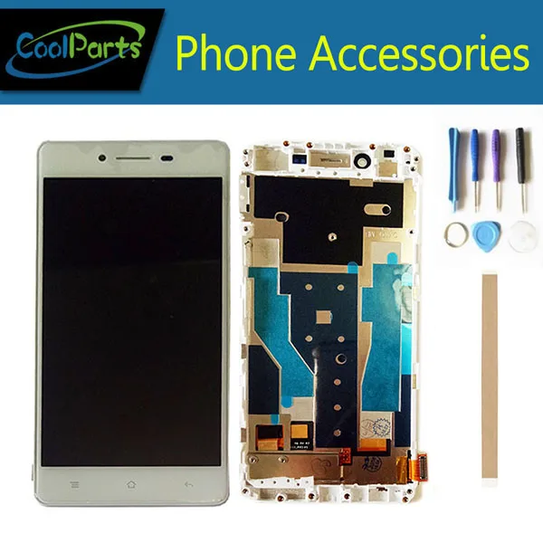 

1PC/Lot High Quality For OPPO R7 R7C R7T LCD DIsplay Screen+Touch Screen Digitizer Assembly With Frame White Color+Tape&Tool