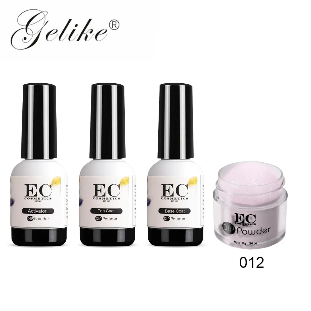 

Gelike Everlasting High Gloss Finish Set Dip Powder For Nails 10g/pcs Style Design Powder Soak Off Dip Powder