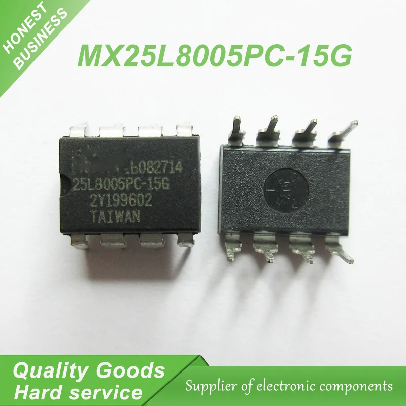 10 шт. MX25L8005PC-15G MX25L8005PC DIP-8 8 Мбит 1 МБ SPI флэш-память биос чип