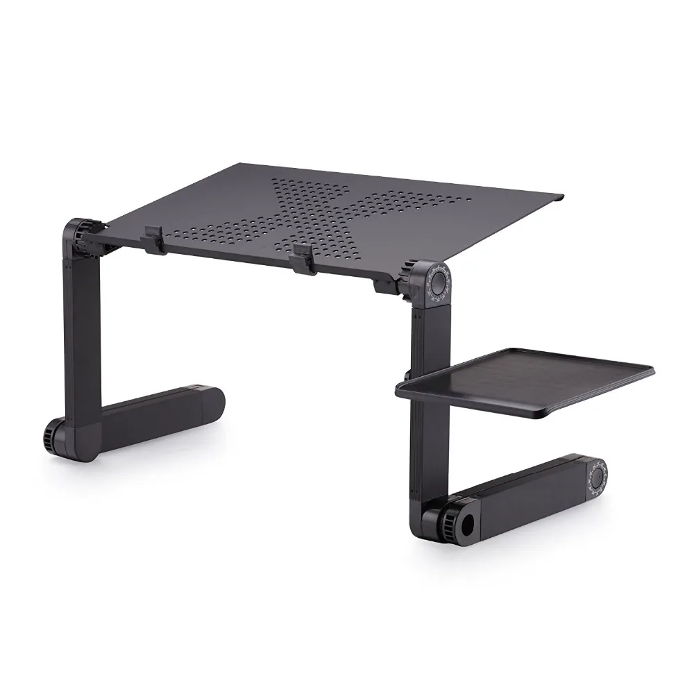Portable Folding Laptop Stand Aluminum 360 Degree rotation Notebook PC table Stand With Mouse Pad Size 42cm*26cm
