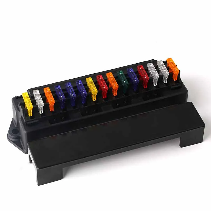 Universal do Fusível da Caixa do Suporte do Fusível do Bloco da Caixa do Fusível 15way com Fusível Acessório Caixa Fusível 12v & Terminal da do 3 do fusível 12v 15way com fusível & terminal