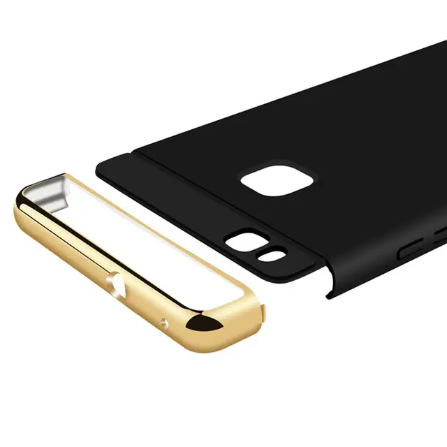 Case For Huawei P 9 P9 Lite 360 Degree Protection Phone Bag Case PC Luxury 3 in 1 Gold Brand Matte Hard Cover For Huawei P9 Plus
