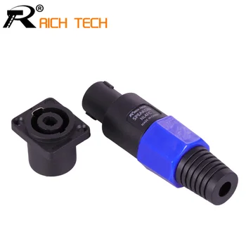 

20PCS 4 Pin Powercon Speaker Connector PLUG Male Audio Plug Locking Design + 4PIN Powercon female jack socket panel male&female