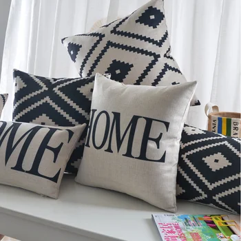 

Geometric Cushion Cover Black White Nordic Home Decor Custom Pillow Cover 30*50Cm Decorative Pillows Dropshipping Throw Pillows