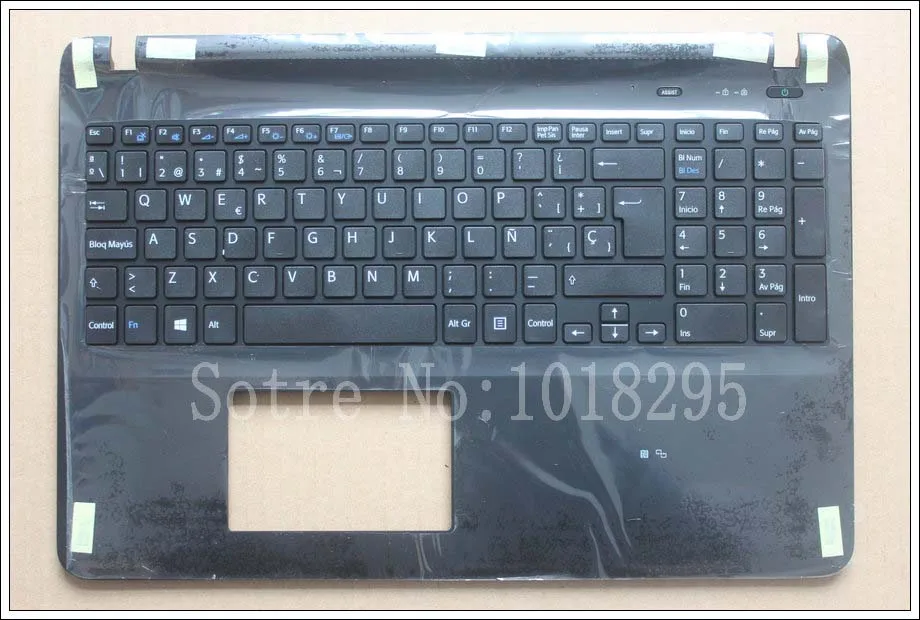

NEW Spanish laptop keyboard for sony SVF1521K1EB svf1521p1r SVF152C29M SVF1521V6E black SP keyboard with Palmrest Cover