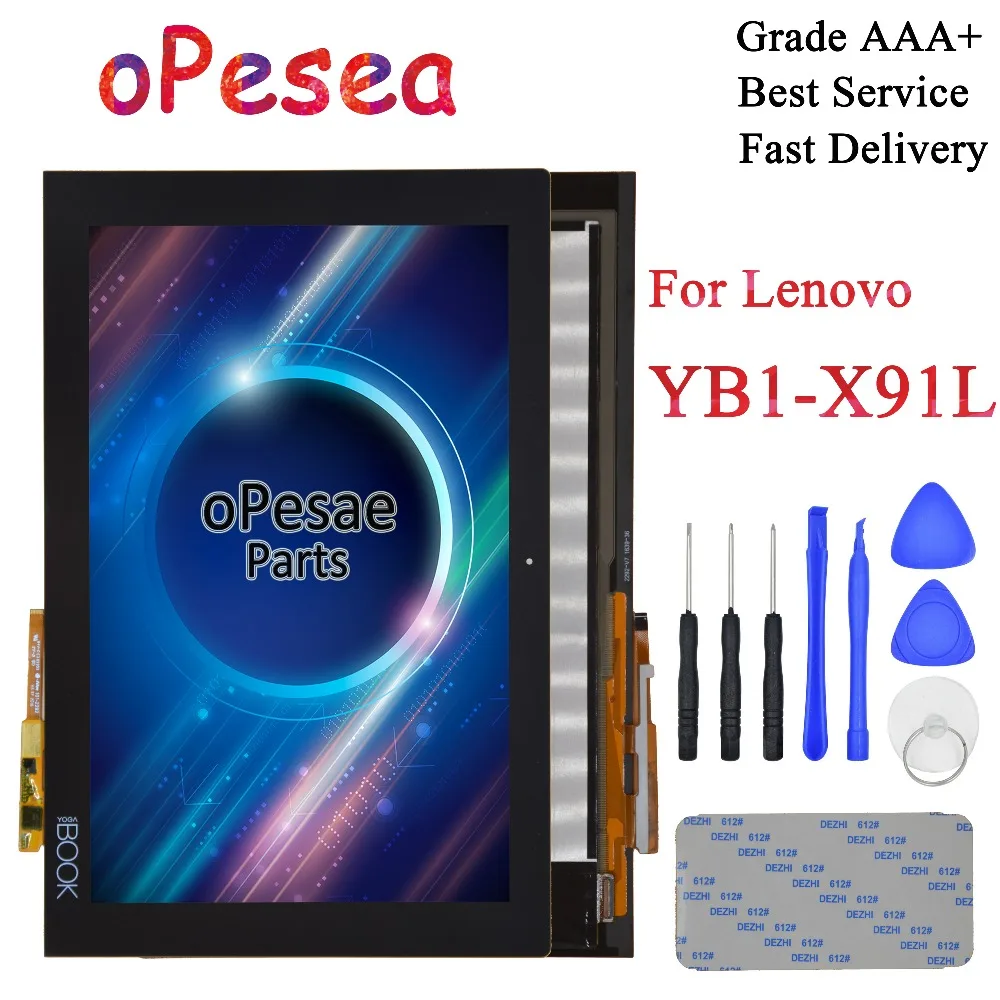 OPesea для lenovo Yoga Book YB1-X91L YB1-X91F полный сенсорный экран дигитайзер ЖК-дисплей Панель Стекло сборка запасные части