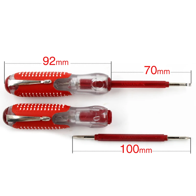 100-500 В многофункциональная отвертка, тест-карандаш, Электрический тест-тест er, прочная красная прочная изоляционная ручка электрика для домашнего теста