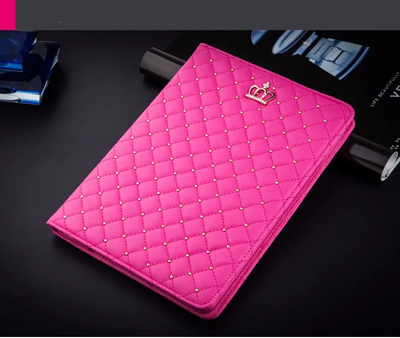 Luxury PU Tablet Coque For iPad mini Case Flip Crown Luxury Stand A1489 A1490 Protective Cover for iPad mini 2 mini 3 Case Stand (5)