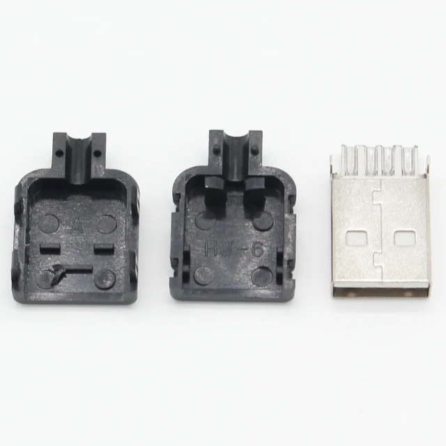 USB 2.0 Connector Plug A Type Male 4 Pin Assembly Adapter Socket All Cables Types Connectors Electronics Gadget Brand Name: ELEABC
