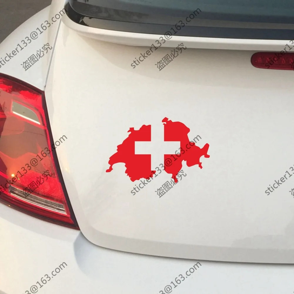 

Map and Flag of Switzerland Car Decal Sticker Vinyl Swiss,Choose your size!