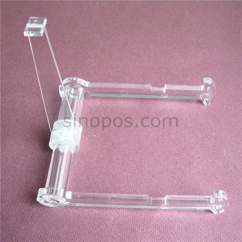 10 Pequeños Blanco Acrílico Plástico Acrílico Placa de libro al por menor Display Stand soporte