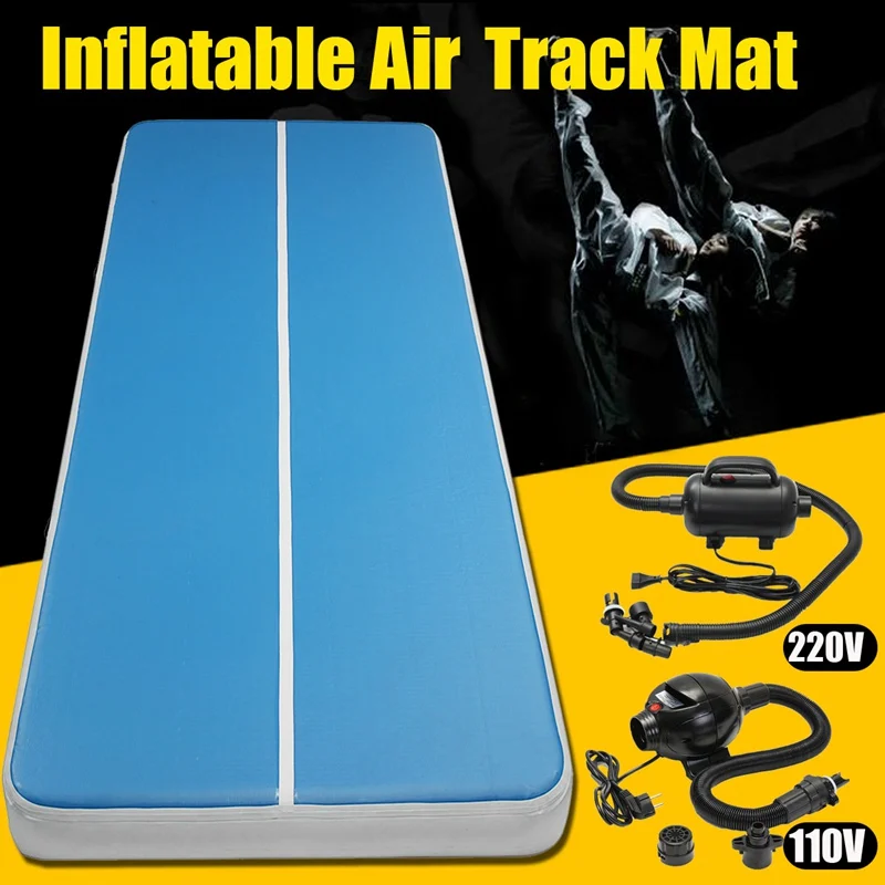 

SGODDE 1Pcs Inflatable Gym Mat Air Tumbling Track Gymnastics Cheerleading Without Pump 600 x 100 x 10cm Taekwondo Sports Mat