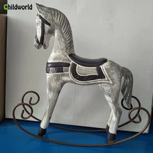 Nordic Wooden Rocking Horse Ornaments Retro Old Home Decoration Accessories Desktop Decoration Crafts Nordic Wooden Rocking Horse Ornaments Retro Old Home Decoration Accessories Desktop Decoration Crafts