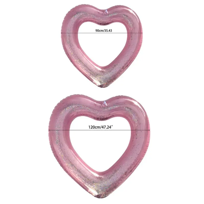 Надувной бассейн Love Heart розовое золото блестящее кольцо для плавания инструмент