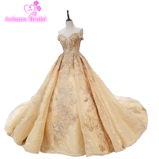 Champagne Gold Wedding Dress