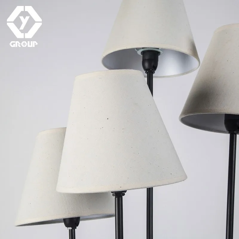 OYGROUP 4 Heads Floor Lamp with Beige Lampshade Contemporary Stylish Elegance lighting for Foyer Bedroom Hotel Office| |