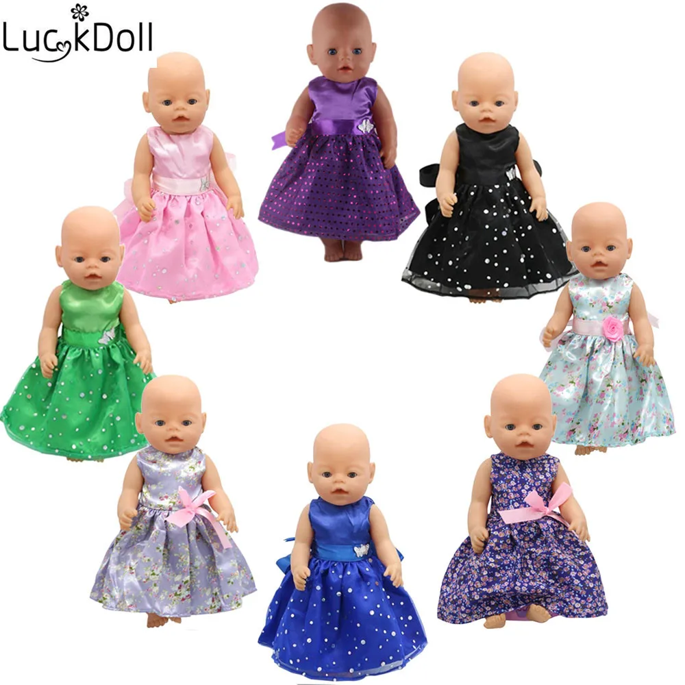 Милое платье принцессы Luckydoll 8 шт. подходит для 18 дюймовых американских кукол 43 см