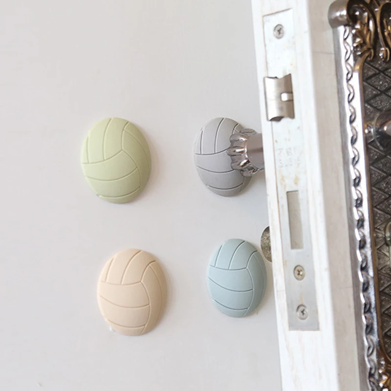 Thickening Mute Door Stick Colorful volleyball Handle Bumper Buffer Guard Stoppers Silencer Crash Pad Doorknob Lock