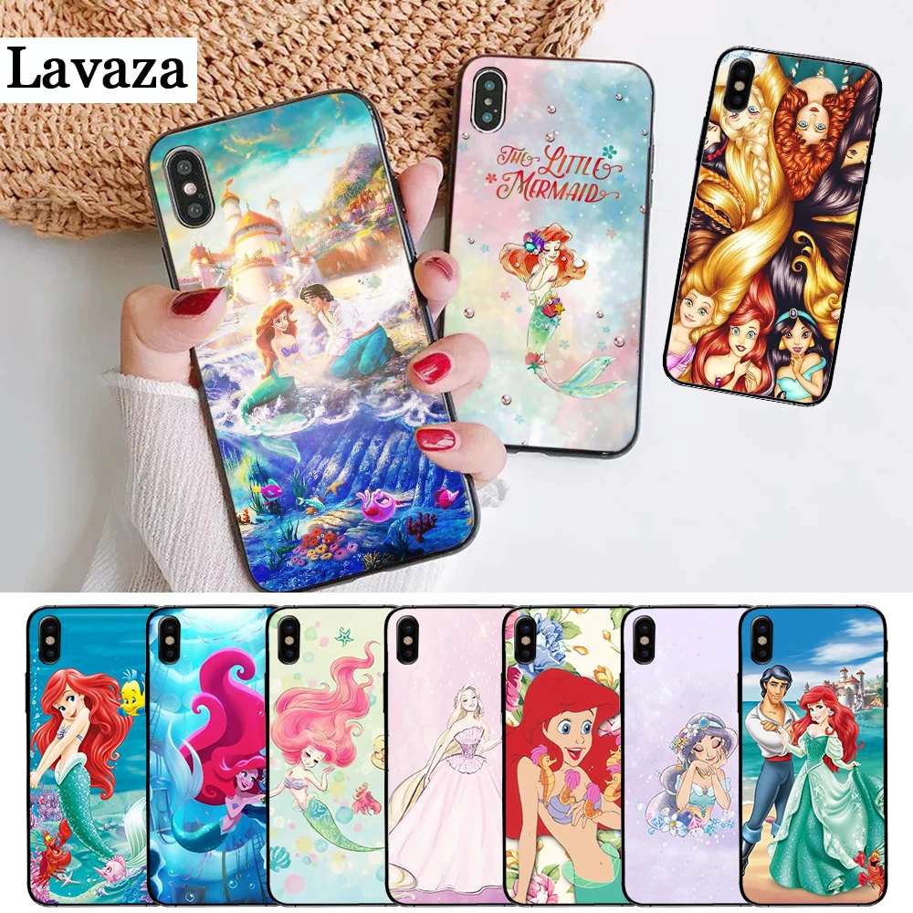 

Lavaza Princess Ariel Little Mermaid Silicone Case for iPhone 5 5S 6 6S Plus 7 8 X XS Max XR