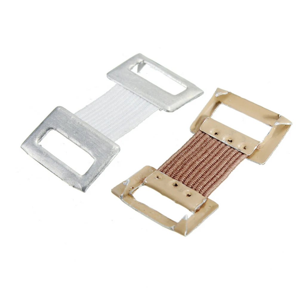 

White Coffee Replacement Elastic Bandage Wrap Stretch Metal Clips Fixation Clamps Hooks