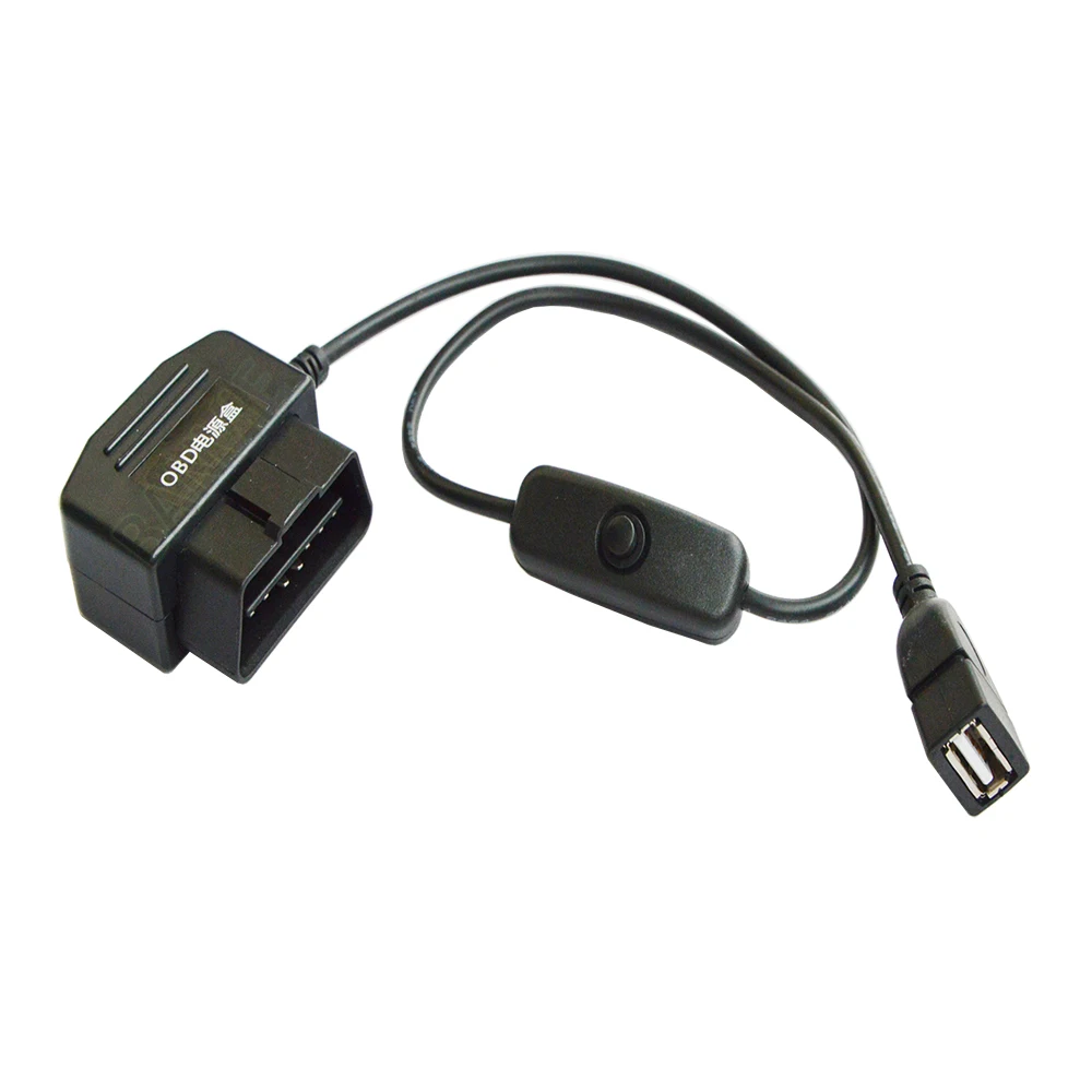 Автомобильный OBD DVR/DCR эксклюзивный Мощность коробка выход 5V 2A USB Зарядное устройство адаптер для iphone samsung MP3 зарядки с переключателем