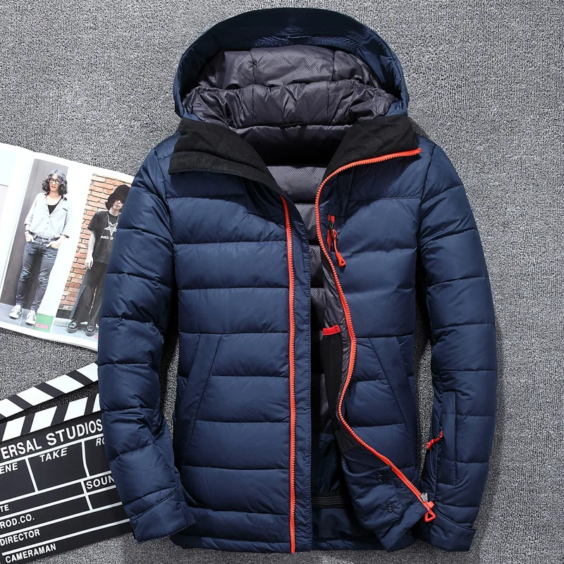Winter Jacket Men Brand Clothing Slim Dress Casual Thin