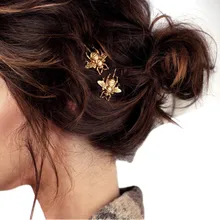 Mooistar# 4022D 2 шт. стиль девушка изысканный золотой шпильки с пчелами сбоку клип аксессуары для волос