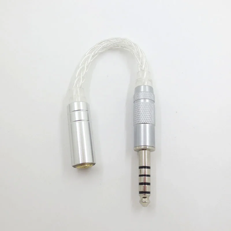 Новое качество 6N медный Серебряный сбалансированный штекер 2,5 3,5 4,4 мм Мужской Женский аудио кабель HIFI адаптер провод использовать для наушников mp3-плеер - Цвет: 4.4mm to 2.5mm