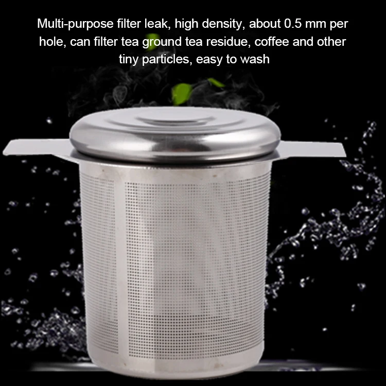 Stainless Steel Tea Infuser Filter Basket Fine Mesh Tea Strainer with 2