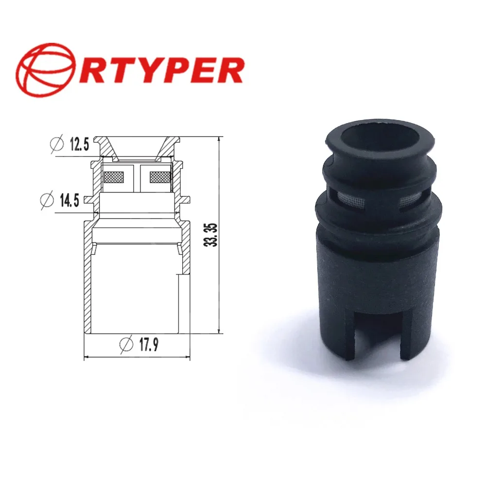 

100pcs Fuel Injector Micro Filter Ring Type Filter 12.5*14.5*17.9*33.35MM 12024