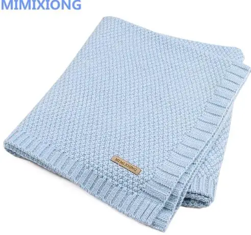 Детское одеяло для пеленания вязаное мягкое одеяло для коляски s для новорожденных девочек и мальчиков банное полотенце для новорожденных - Цвет: 12
